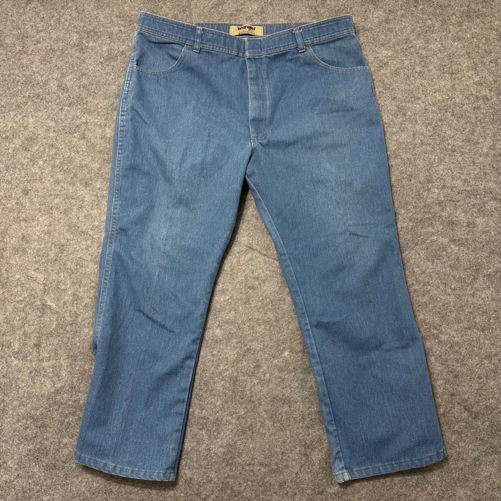 Wrangler Authentics Jeans Mens 42x29 Blue Denim Workwear‎ Straight Leg